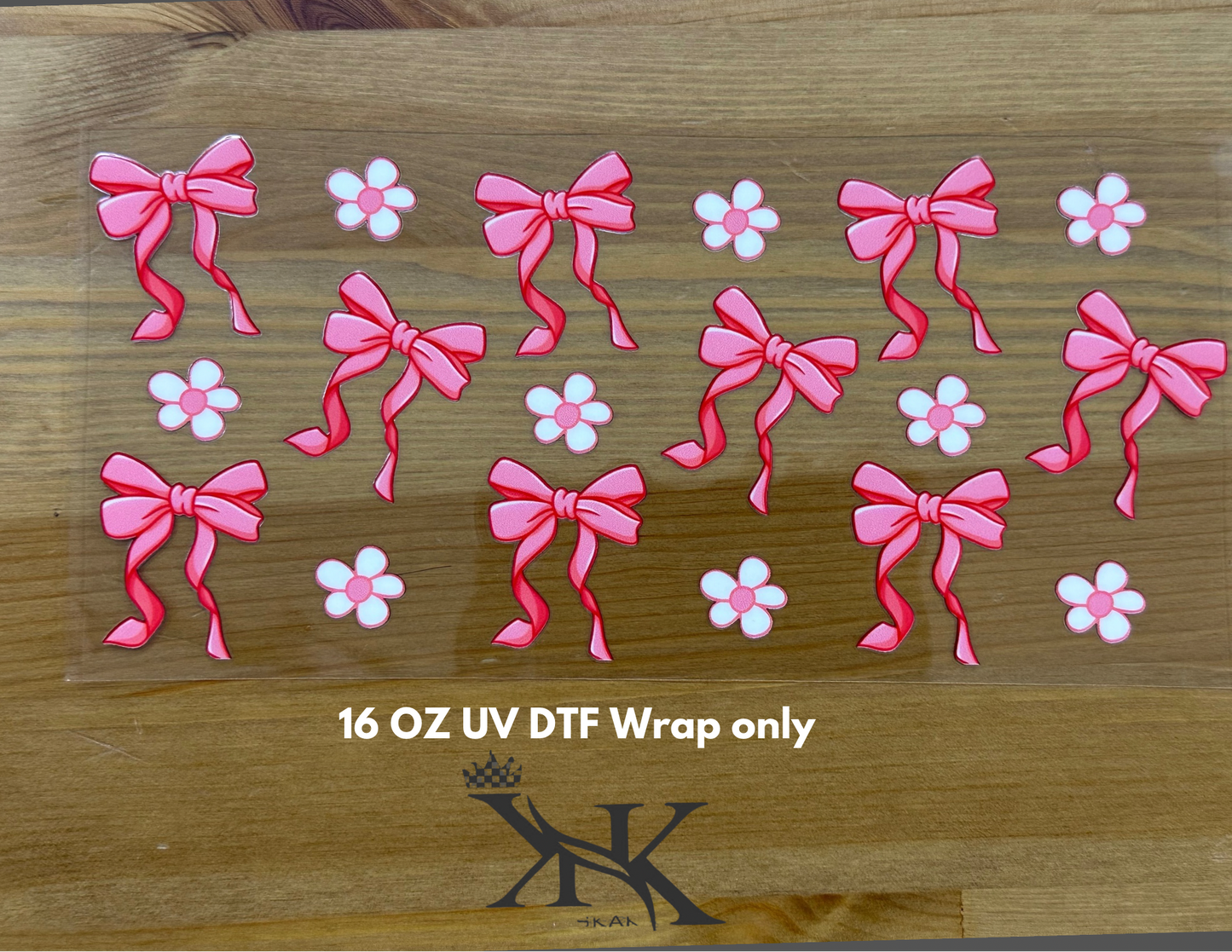 (Double Side) Blooms bow UV DTF wrap only