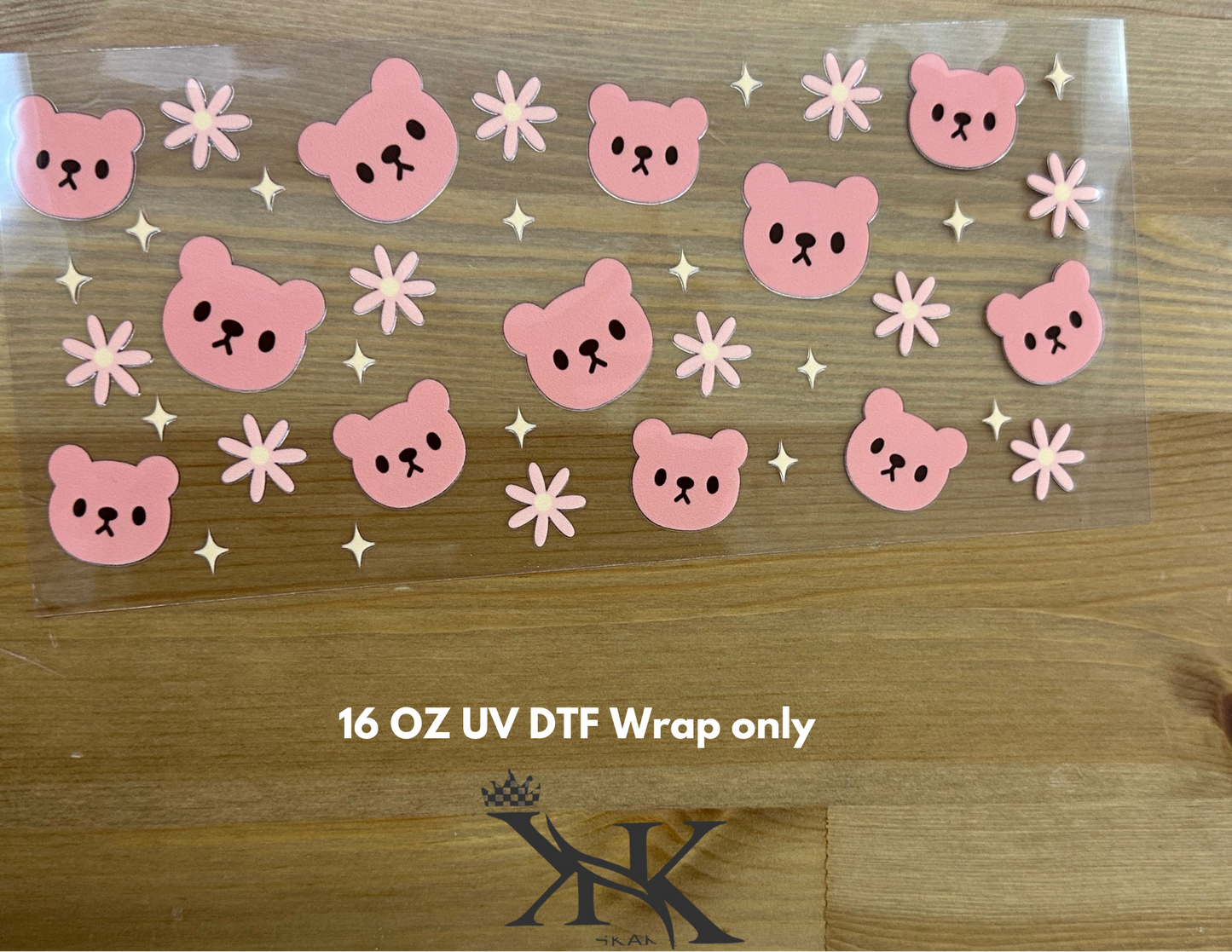(Double Side ) bear UV DTF wrap only