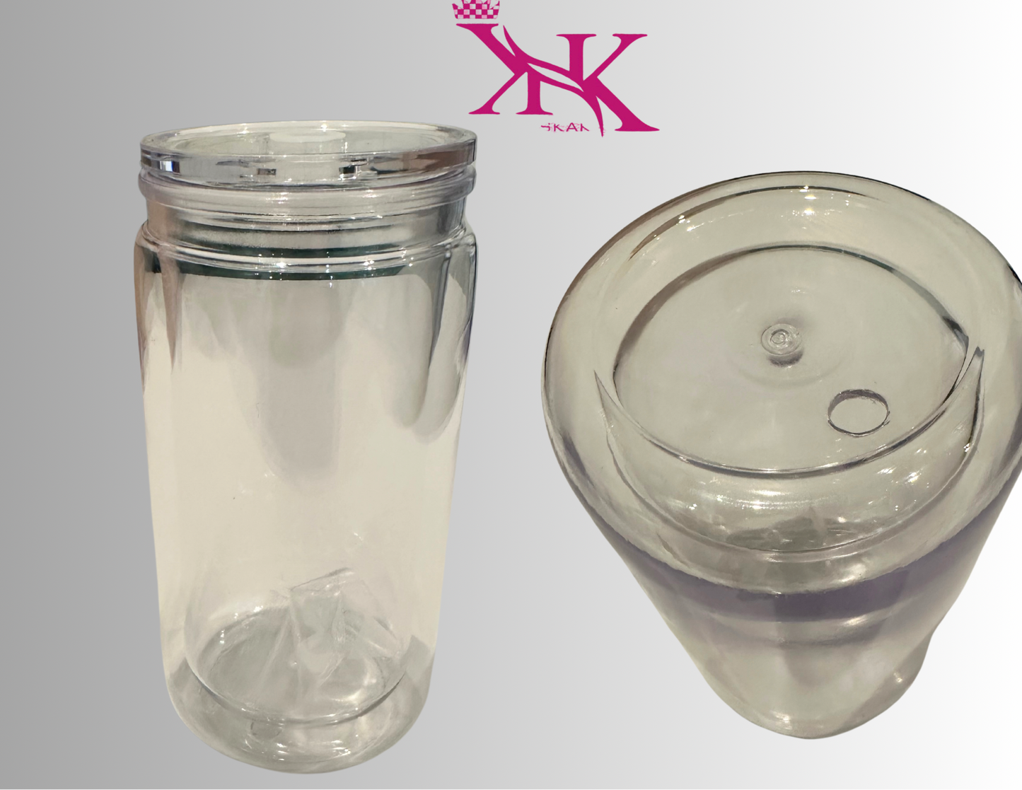 Snow Globe Tumbler Cups 16oz Double-Wall with Lids and Straws