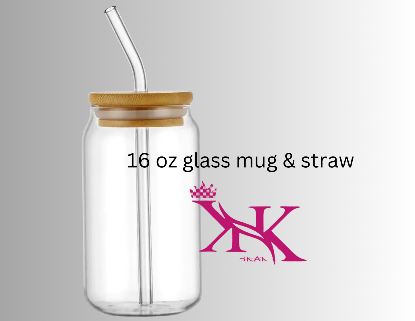 Glass Mug with Straw