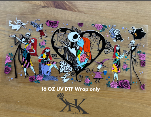 (Double Side ) spooky jack UV DTF wrap only