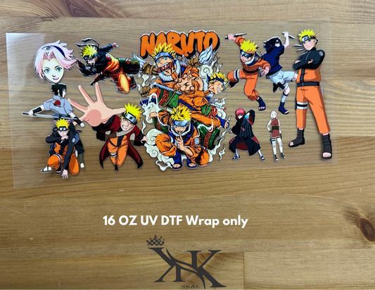 (Double Side ) Naruto  UV DTF wrap only