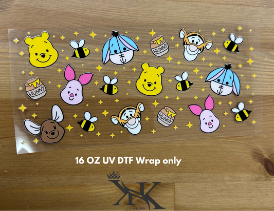 (Double Side ) Winnee the boo friend UV DTF wrap only