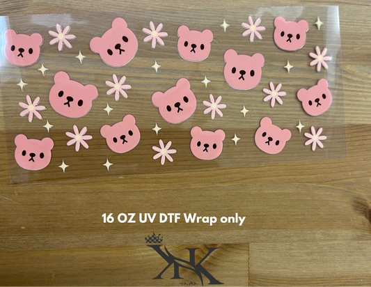 (Double Side ) bear UV DTF wrap only