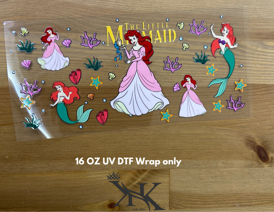 (Double Side ) mermaid’s princess UV DTF wrap only